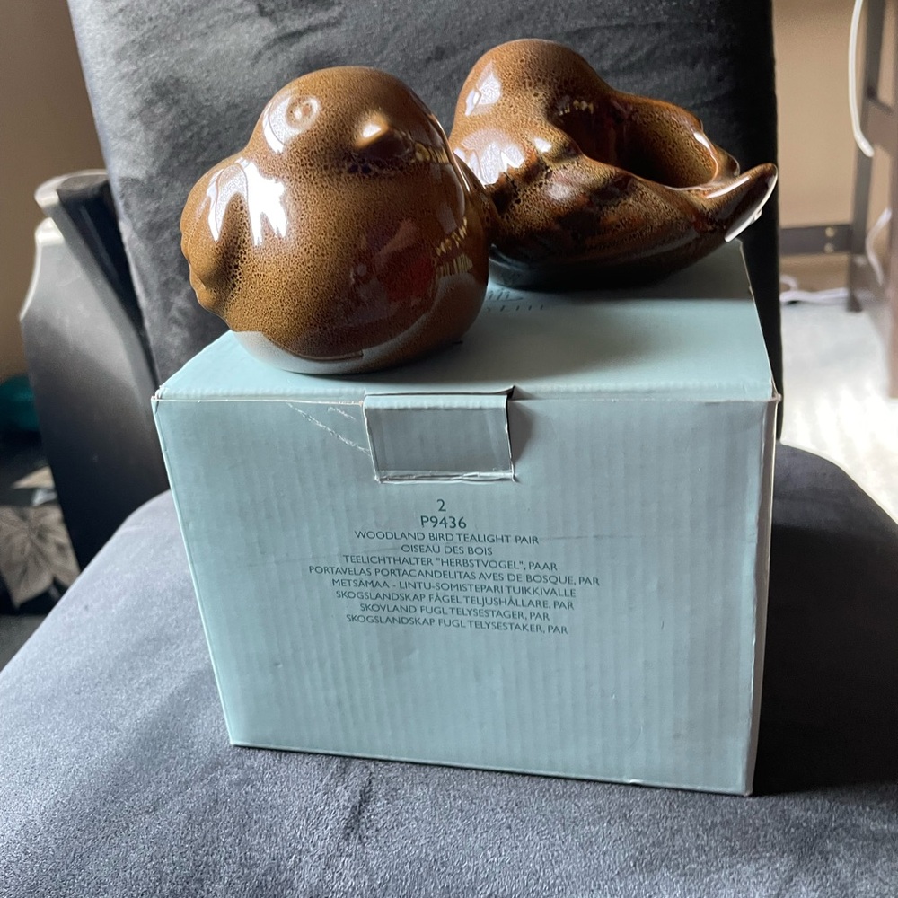 PartyLite Woodland Bird Tealight Pair - Picture 2 of 5